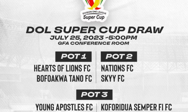 Division One League Super Cup draw set for Tuesday