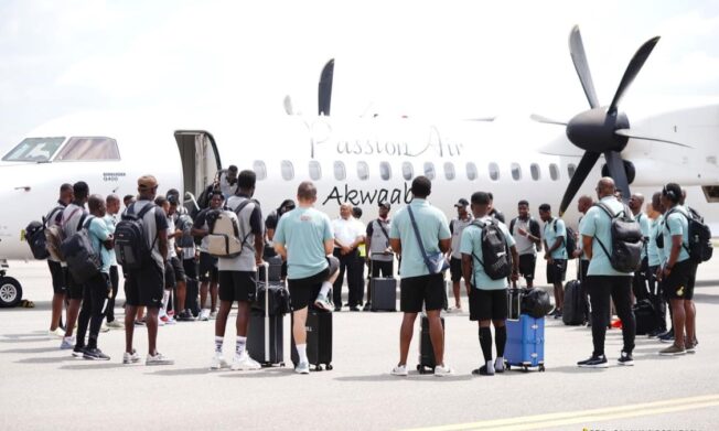 Black Stars touch down in Kumasi - Train at Baba Yara later