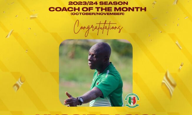 Yussif Basigi wins NASCO coach of the month for October/November