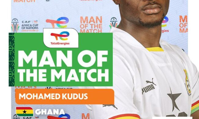 Kudus Mohammed wins player of the match award against Egypt