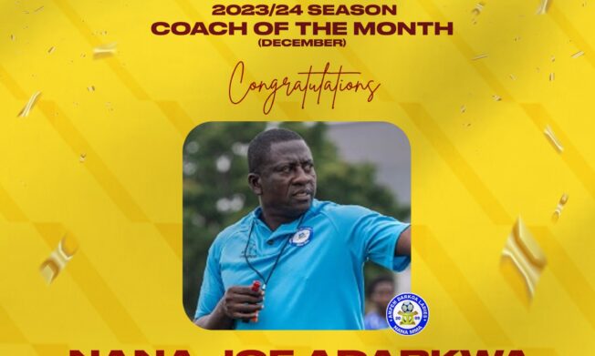 Joe Nana Adarkwa picks NASCO coach of the month for December award