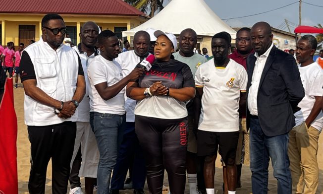 GFA President Kurt ES Okraku joins Ada Paramount Queen & Guests at Beach Soccer Matchday 8