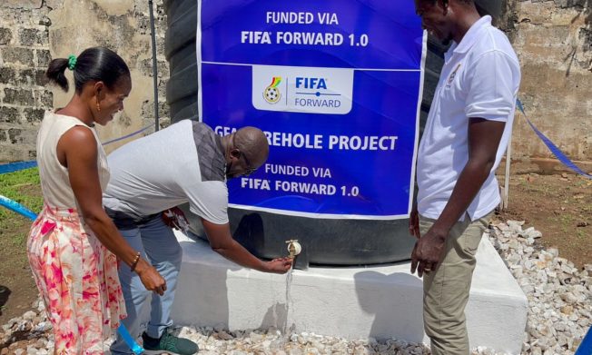 Borehole facility at Ho stadium fully commissioned by President Simeon-Okraku