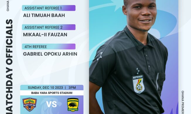 Reginald Collins Amoah to handle Super Clash between Hearts of Oak & Asante Kotoko