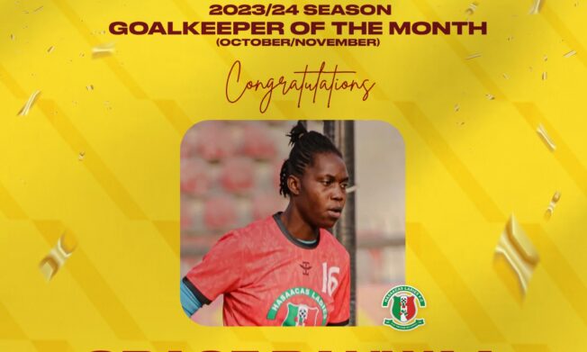 Grace Banwaa wins RG World goalkeeper of the month for October/November